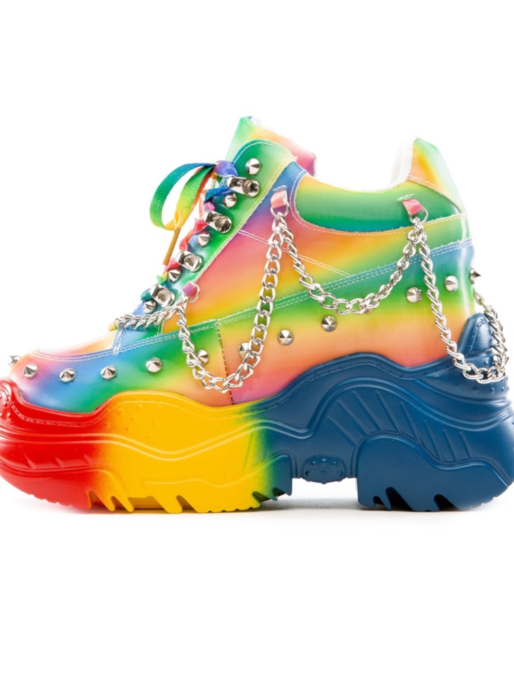 Anthony Wang SPACE CANDY PLATFORM SNEAKERS WITH STUDS